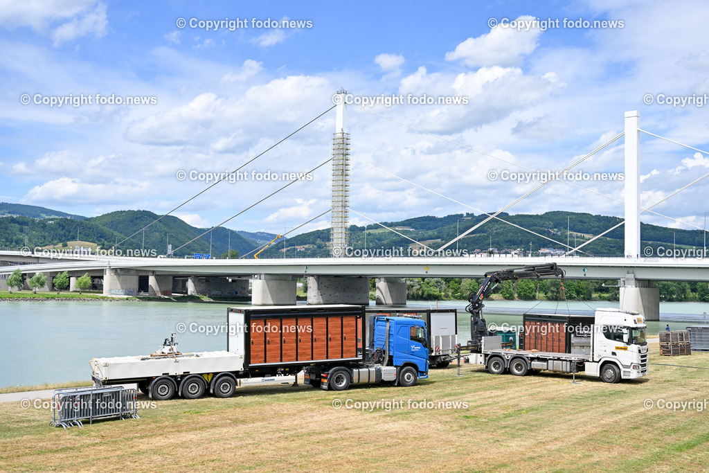 Hofmann Personal Stadion Linz_ FC Blau Weiss Linz_ 04.07.2023-7 | 04.07.2023, Hofmann Personal Stadion Linz, AUT, im Bild Personal Hofmann Stadion, Vorbereitung fuer Eroeffnungsfeier