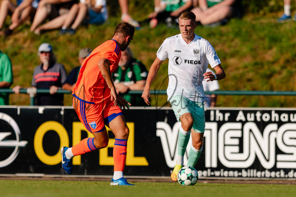 Testspiel, Saison 2026/27: SC Preußen Münster - Kickers Emden | Billerbeck, 10.07.2026: Testspiel, SC Preußen Münster gegen Kickers Emden auf der Anlage des DJK Billerbeck in Billerbeck. Foto: sportfotografie.ms | Markus Paletta - Realisiert mit Pictrs.com