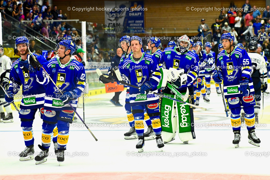 EC IDM Wärmepumpen VSV vs. Yale Bulldogs 17.8.2023 | EC VSV Mannschaft, #42 LANZINGER Benjamin, #9 RAUCHENWALD Alexander, #98 TOMAZEVIC Blaz, #37 SWETTE Rene, #55 SABOLIC Robert