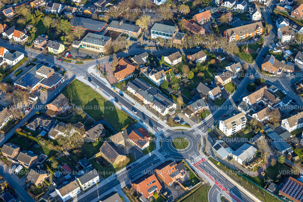 Hamm260203814 | Luftbild, Straßenkreuzung mit Kreisverkehr, Straßenneubau, Westtünnen, Von-Thünen-Straße, Stadtbezirk Rhynern, Hamm, Ruhrgebiet, Nordrhein-Westfalen, Deutschland