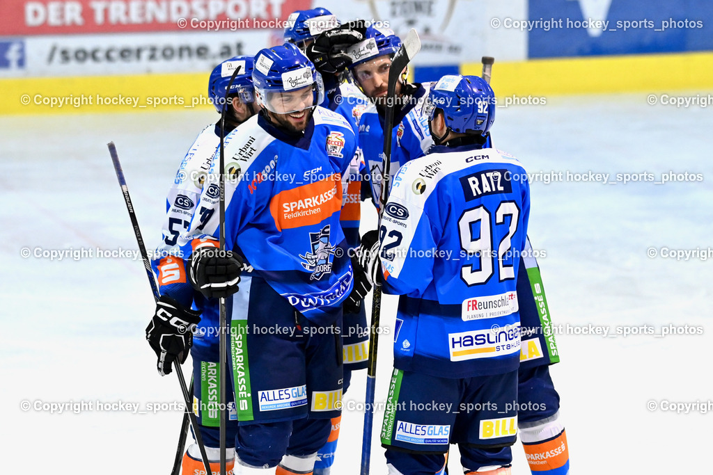 ESC SPARKASSE STEINDORF vs. EHC Althofen | Jubel ESC Steindorf, #92 Ratz Patrick ESC Steindorf, #79 Petrik Benjamin ESC Steindorf, #57 Wilfan Franz ESC Steindorf, #43 Oraze Martin ESC Steindorf, ESC SPARKASSE STEINDORF vs. EHC Althofen, ESC SPARKASSE STEINDORF vs. EHC Althofen am 06.03.2026 in Steindorf (Ossiachersee Halle), Austria, (Photo by Bernd Stefan)