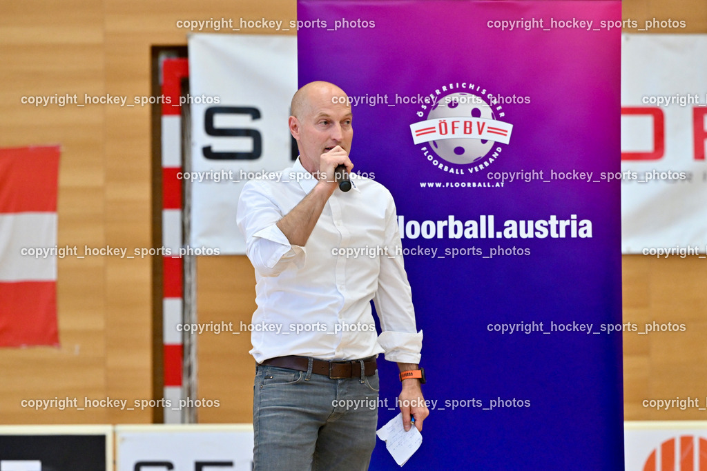 VSV Unihockey vs. Wiener Floorball Verein | Obmann VSV Unihockey Stefan Rainer, VSV Unihockey vs. Wiener Floorball Verein, VSV Unihockey vs. Wiener Floorball Verein am 18.05.2025 in Villach (Ballspielhalle St. Martin), Austria, (Photo by Bernd Stefan)
