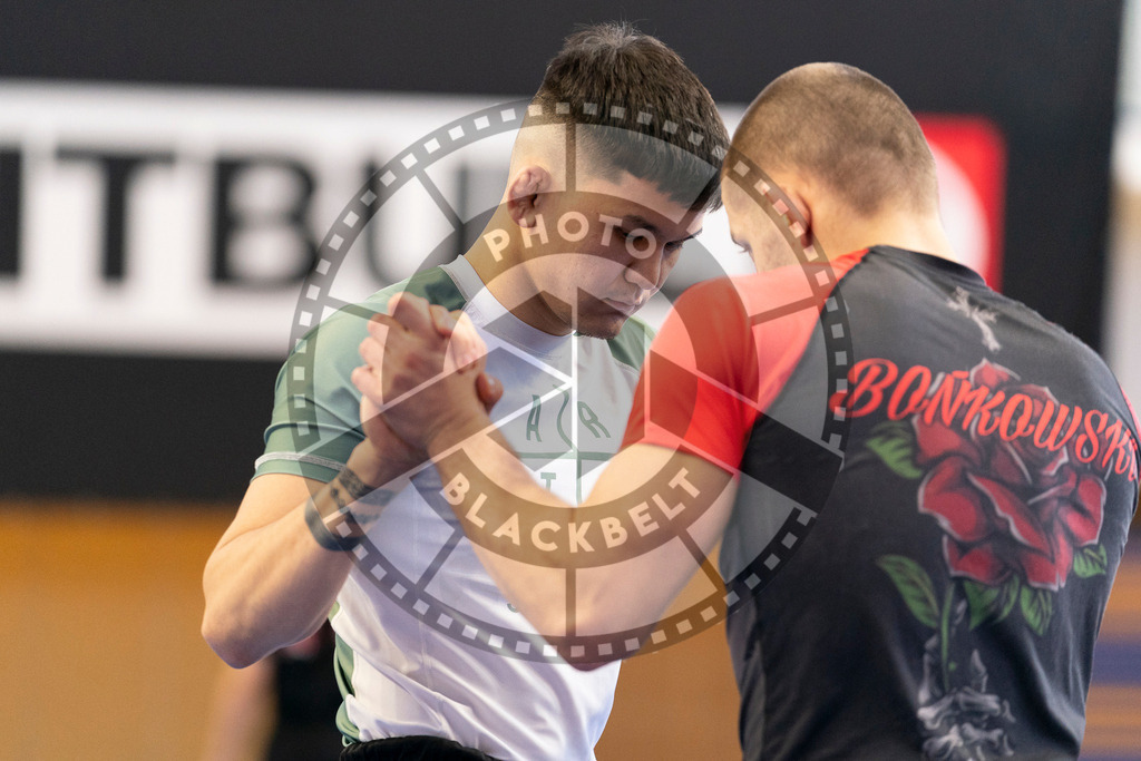 20240316PBB0548 | Athletes compete during the ADCC Eastern European Open grappling Competition in Poznan, Poland, on March 16, 2024.