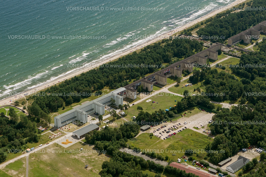 Ruegen12083235Prora | Luftbild, KdF Bad Prora, ehemalige Ferienanlage der Nationalsozialisten Kraft durch Freude, mit Sandstrand,  Binz, Insel Rügen, Mecklenburg-Vorpommern, Deutschland, Europa