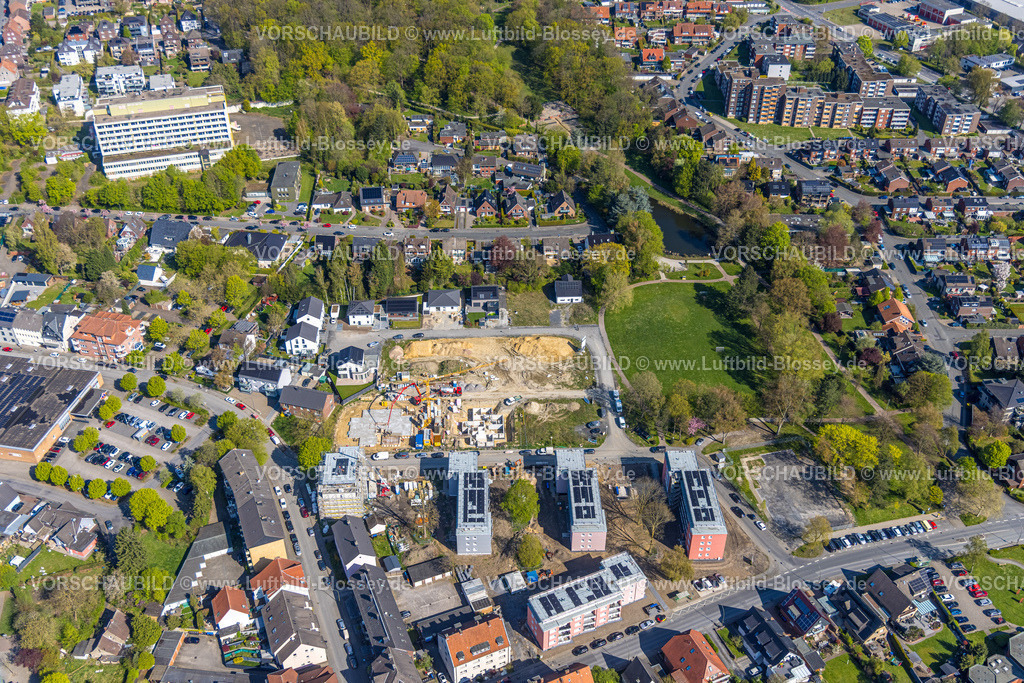 Hamm260400823Bockum-Hoevel | Luftbild, Baugebiet Baustelle mit Baukran und Neubau Wohnhäuser Am Hallohpark, Bockum-Hövel, Hamm, Ruhrgebiet, Nordrhein-Westfalen, Deutschland