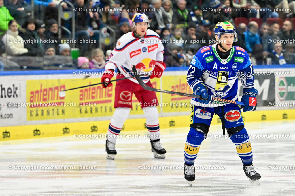 EC IDM WÄRMEPUMPEN VSV vs. EC Red Bull Salzburg | #72 HUGHES John EC VSV, EC IDM WÄRMEPUMPEN VSV vs. EC Red Bull Salzburg, EC IDM WÄRMEPUMPEN VSV vs. EC Red Bull Salzburg am 17.01.2025 in Villach (Stadthalle Villach), Austria, (Photo by Bernd Stefan)