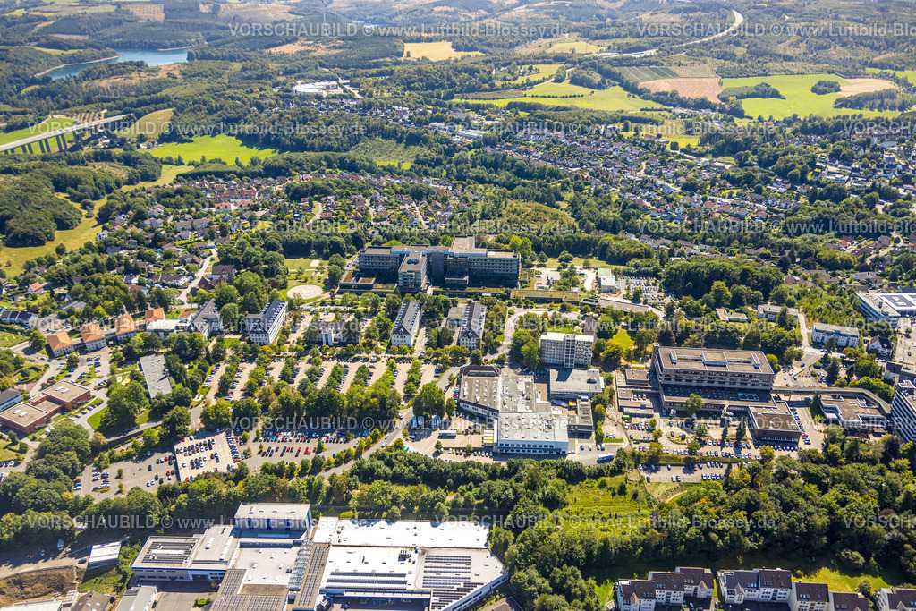 Luedenscheid250813838 | Luftbild, Klinikum Lüdenscheid Märkische Kliniken und Sportklinik Hellersen, Piepersloh, Lüdenscheid, Sauerland, Nordrhein-Westfalen, Deutschland