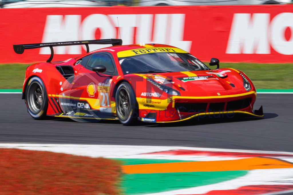 Trainproduction-20230708-0024 | MONZA,ITALY,08.Jul.23 - MOTORSPORTS - WEC, FIA World Endurance Championships, 6h of Monza, Autodromo Monza. Image shows Simon Mann (USA), Julien Piguet (FRA) and Ulysse De Pauw (BEL/ AF Corse). Photo: Trainproduction / Matthias Trinkl