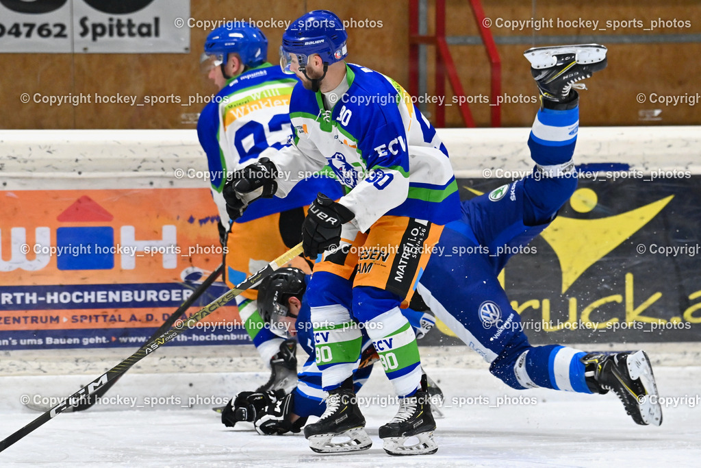 EC Tigers Paternion vs. EC Virgen 12.2.2023 | #5 Zauchner Daniel, Flugeinlage, #90 Gasser Sandro