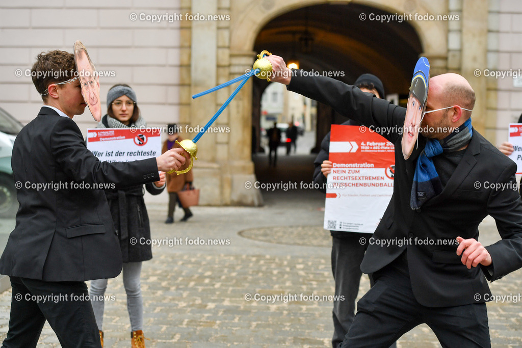 Medienkundgebung Linz gegen rechts_ gegen Burschenbundball_ 24.01.2023-10 | 24.01.2023, Linz, AUT, Medienkundgebung Linz gegen rechts, gegen Burschenbundball im Bild Kundgebungsteilnehmer