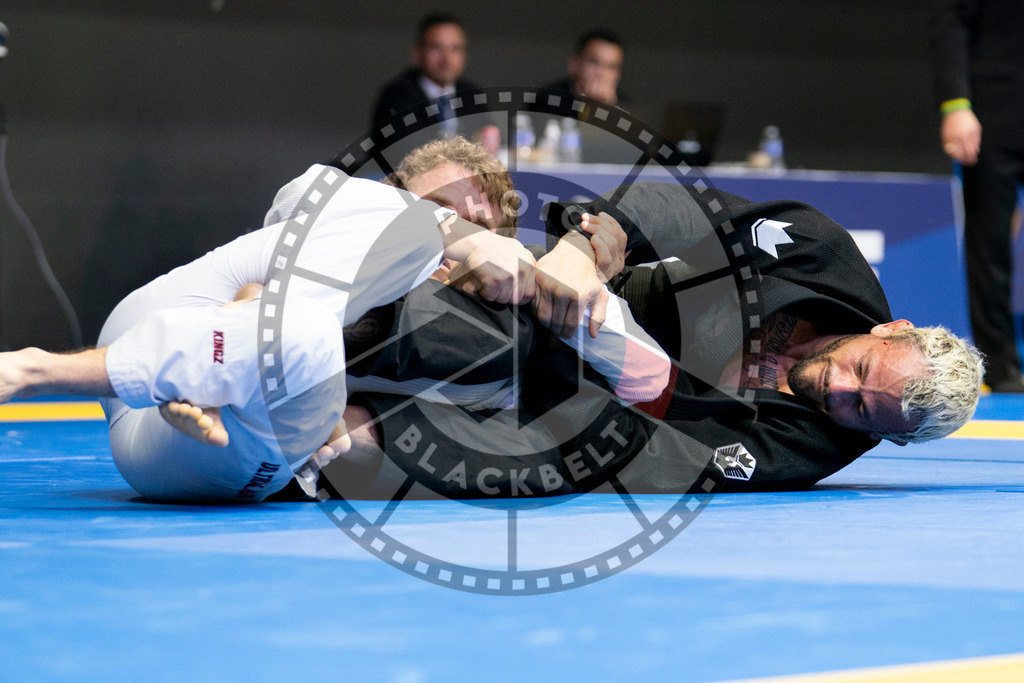 20240124PBB03020 | Fighters compete during the second day of the IBJJF European Championship in Paris, France, on January 24, 2024.