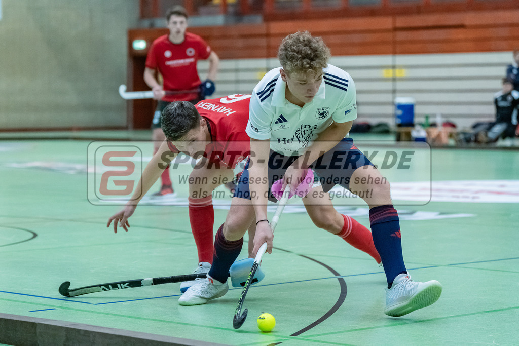 HK_20231217_107560 | 1. Bundesliga Herren Crefelder HC - Düsseldorfer HC  am 17.12.2023 Sporthalle Glockenspitz, Krefeld , Julius Hayner ( Crefelder HTC #6 )
