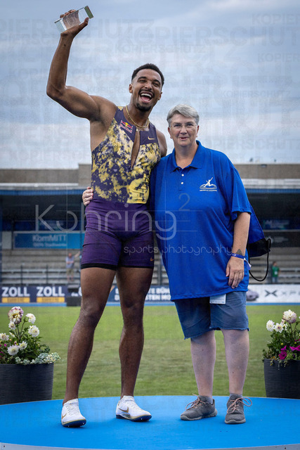 Multisport Event; Ratingen, 28.06.2026 | RATINGEN, GERMANY - JUNE 28, 2026 :  athlete of the year Leo Neugebauer (GER / Germany) during the Multisport Event at Stadion Ratingen on June 28, 2026 in Ratingen, Germany.