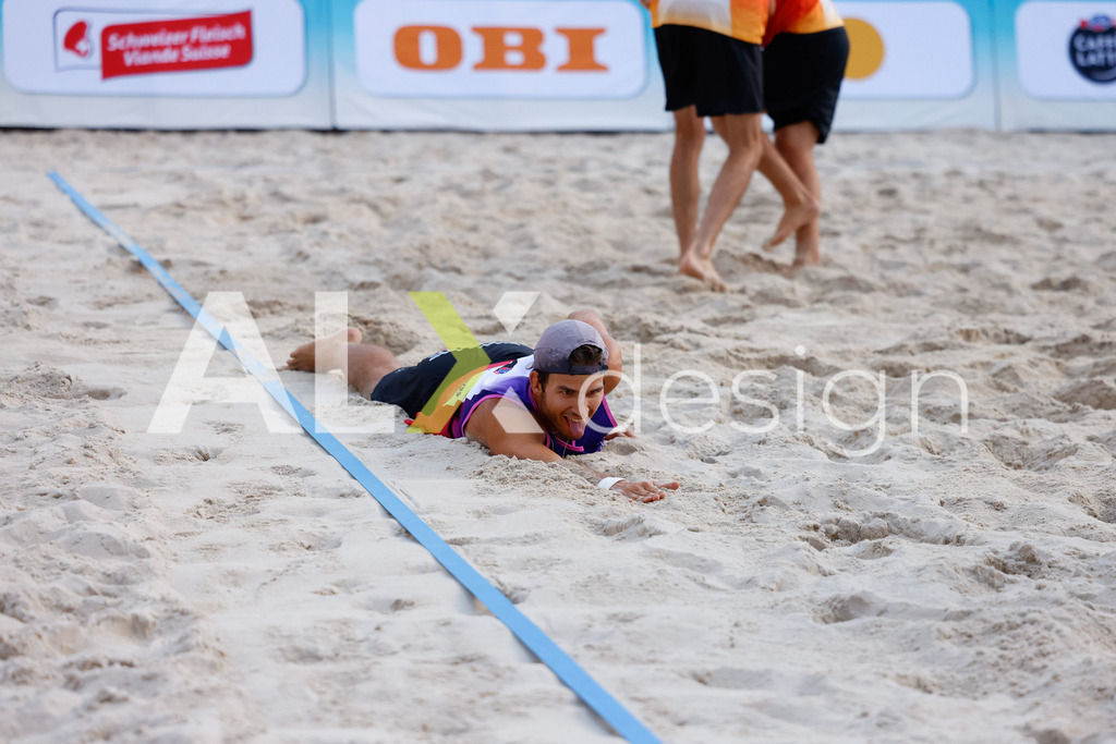 Obi BeachTour 2026 - Basel | BASEL, SWITZERLAND - JULY 17: GAÉTAN JAUFFRET (SUI) during the Obi BeachTour 2026 match between HAGENBUCH / HAUSSENER (SUI) and BORTOLUZZI / JAUFFRET (SUI) at Barfüsserplatz on July 17, 2026 in Basel, Switzerland. - Realisiert mit Pictrs.com