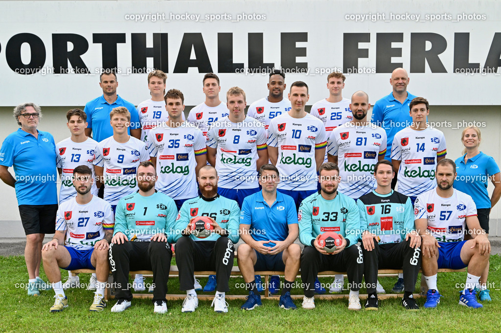 SC Ferlach Media Day | Mannschaftsfoto FC Ferlach HLA Meisterliga, SC Ferlach Media Day, SC Ferlach Media Day am 19.08.2024 in Ferlach (Ballspielhalle Ferlach), Austria, (Photo by Bernd Stefan)
