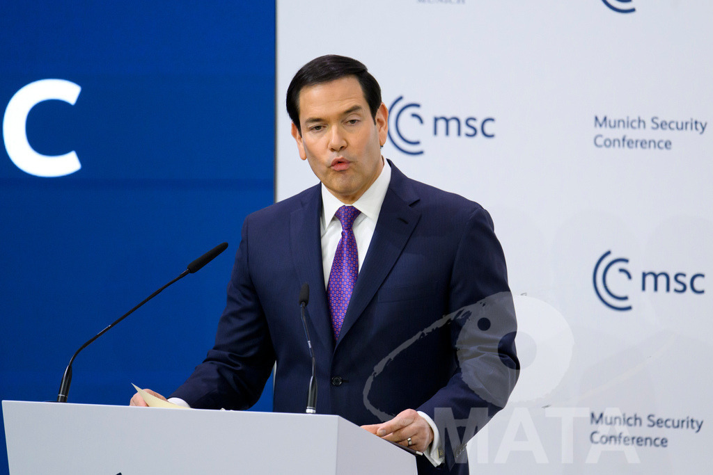 _DWA7533 | Politiker Marco Rubio (REP), Außenminister der Vereinigten Staaten von Amerika, spricht auf der Münchner Sicherheitskonferenz 2026. München, 14.02.2026 Bayern Deutschland - Realisiert mit Pictrs.com