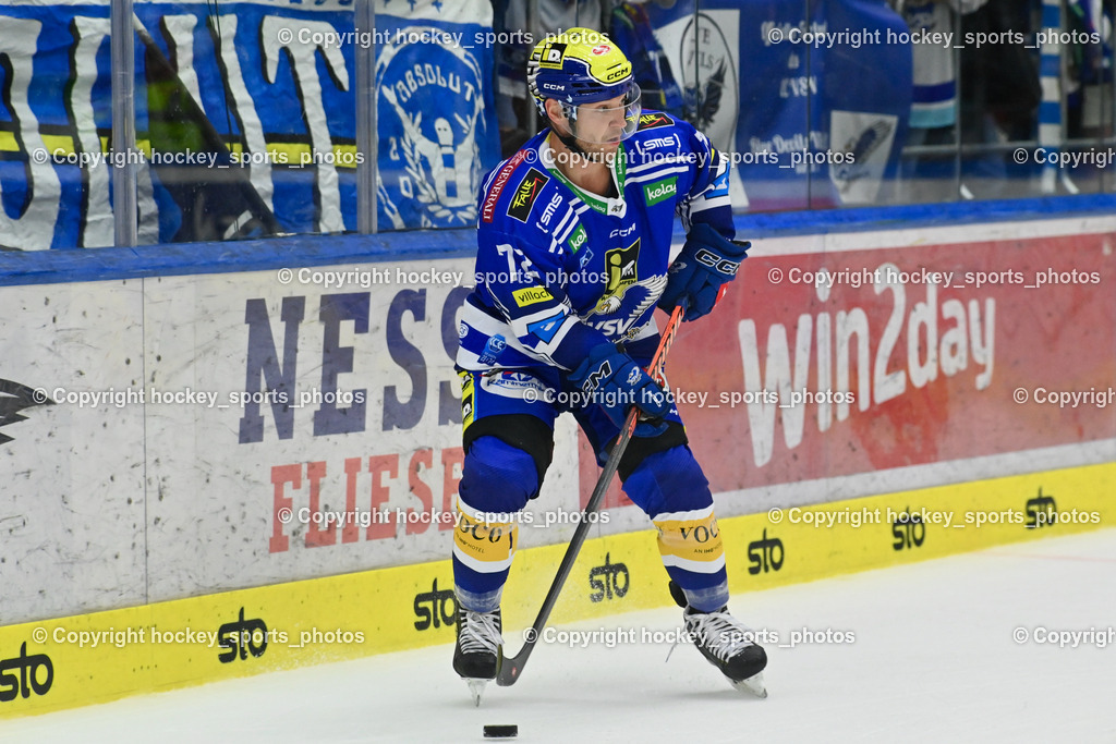 EC IDM Wärmepumpen VSV vs. HC Pustertal 8.10.2023 | #72 HUGHES John EC VSV, EC IDM Wärmepumpen VSV vs. HC Pustertal 8.10.2023, EC IDM Wärmepumpen VSV vs. HC Pustertal am 08.10.2023 in Villach (Stadthalle Villach), Austria, (Photo by Bernd Stefan)