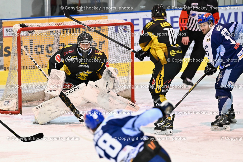 ESC Steindorf vs. EC Spittal Hornets 3.2.2024 | #1 Zauchner Rene, #70 Kronig Daniel, #57 Wilfan Franz