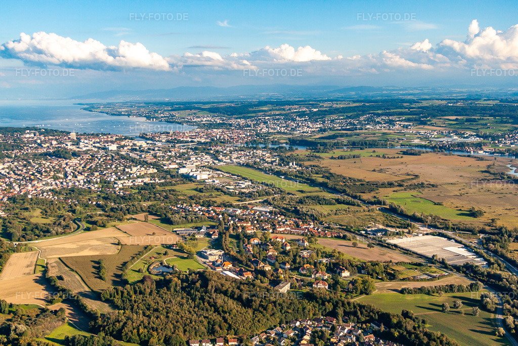 Luftbild: Uferbereich des Bodensee im Ortsteil Waldsiedlung in Reichenau im Ortsteil Wollmatingen in Konstanz im Bundesland Baden-Württemberg in Deutschland. Foto: IMG_71617.jpg vom 30.08.2014 durch Werner Riehm/FLY-FOTO.de
