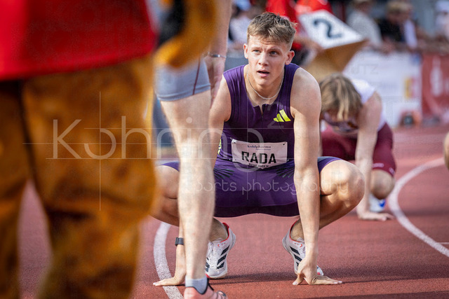 61. Internationales Pfingstsportfest; Rehlingen-Siersburg, 24.05.2026 | REHLINGEN , GERMANY - MAY 24:  Michal Rada (CZE/Tschechien) wins the first heat over 400m hurdles during the 61. Internationales Pfingstsportfest on 24.05.2026 at the  Bungertstadion in Rehlingen-Siersburg (Saarland / Deutschland).