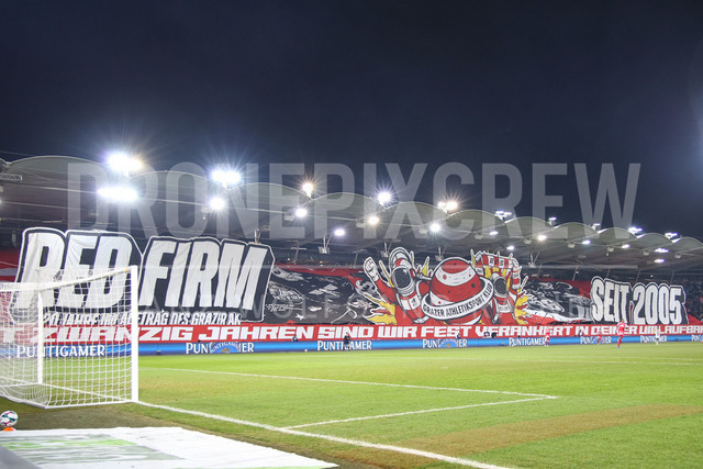 Austrian Bundesliga: Grazer AK 1902 vs LASK | GRAZ, AUSTRIA, 13.DEC.25 - SOCCER - ADMIRAL Bundesliga, Grazer AK 1902 vs LASK. The image shows the coreography from fans of Grazer AK 1902.