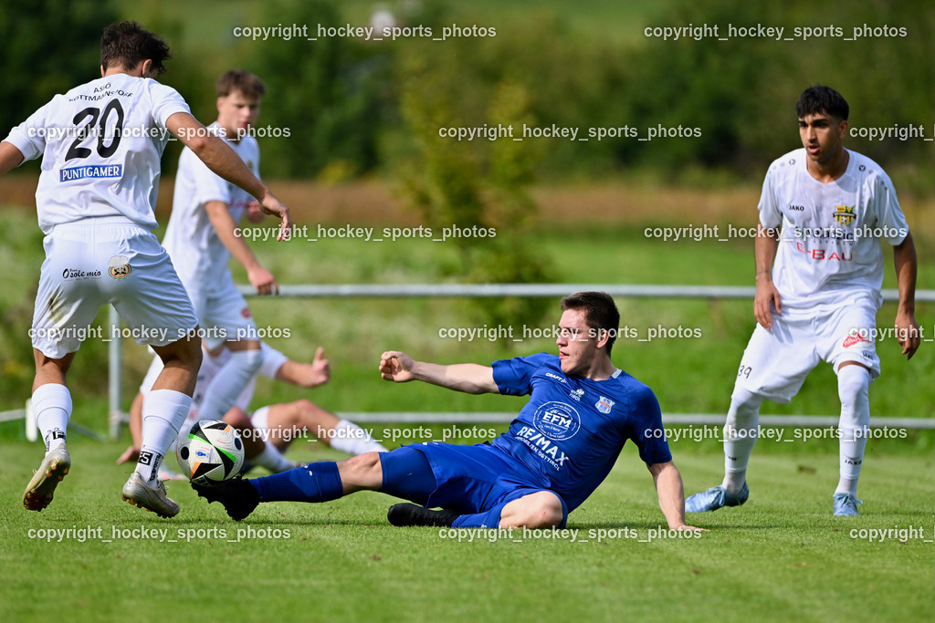 ASKÖ Köttmannsdorf vs. Union Matrei | #20 Daniel Hans Genser ASKÖ Köttmannsdorf, #11 Philipp Wibmer UNION Matrei, #39 Amir Mohammadi ASKÖ Köttmannsdorf, ASKÖ Köttmannsdorf vs. Union Matrei, ASKÖ Köttmannsdorf vs. Union Matrei am 13.09.2025 in Köttmannsdorf (Sportplatz Köttmannsdorf), Austria, (Photo by Bernd Stefan)