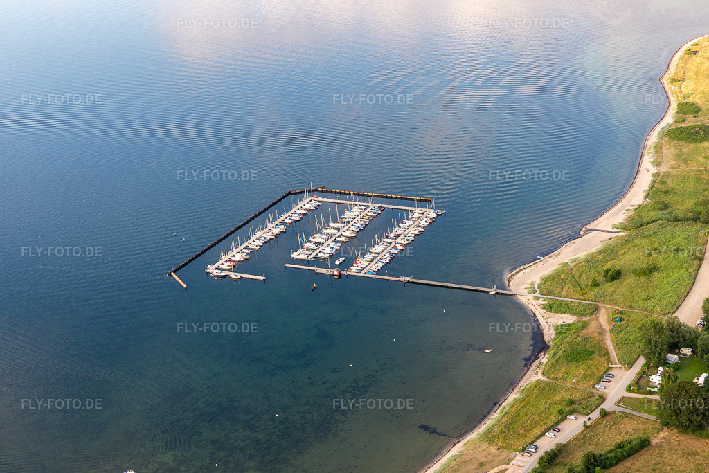Luftbild: Yachthafen Bockholmwik in Munkbrarup im Bundesland Schleswig-Holstein in Deutschland. Foto: IMG_127896.jpg vom 23.07.2021 durch Werner Riehm/FLY-FOTO.de