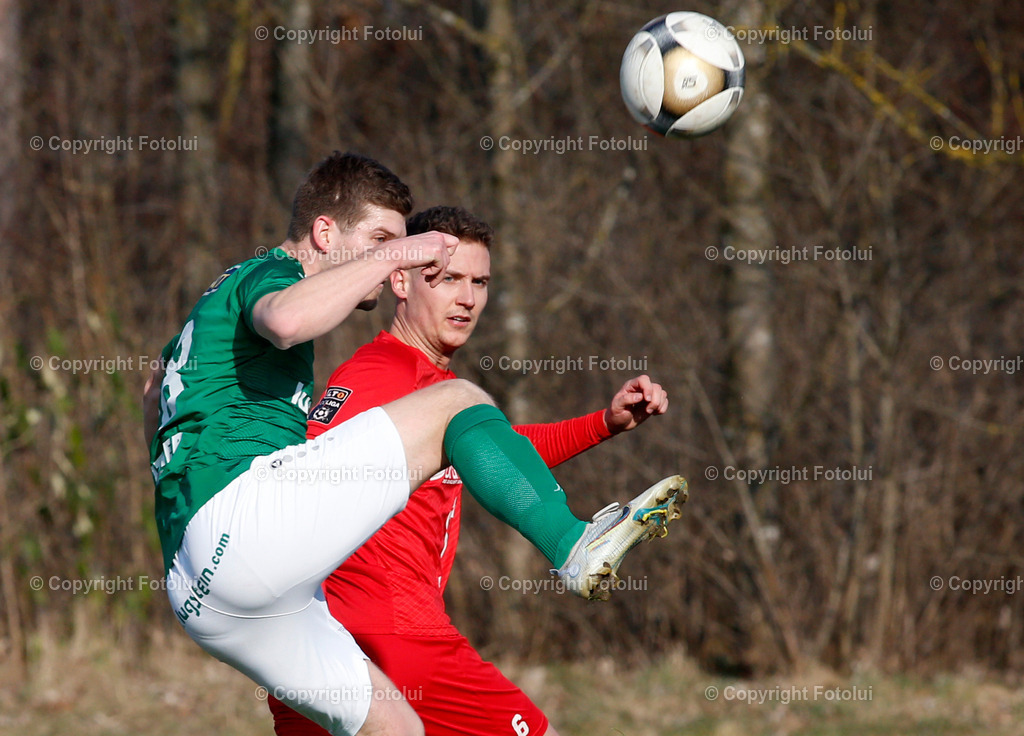 A_LUI_04032023_39 | SPORT,FUSSBALL LT1 OOE LIGA 2023 ASKOE OEDT-SC LUGSTEIN CABS FRIEDBURG 04.03.2023 IM BILD: MARCO WEBER (OEDT) UND SIMON SOMMER (FRIEDBURG) FOTO:FOTOLUI