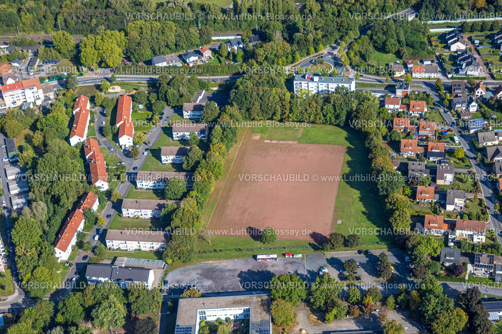 Hamm250900043 | Luftbild, Wohngebiet Pelkum mit Aschenplatz, Wohnsiedlung Reihenhäuser Kobbenskamp, Stadtbezirk Pelkum, Hamm, Ruhrgebiet, Nordrhein-Westfalen, Deutschland