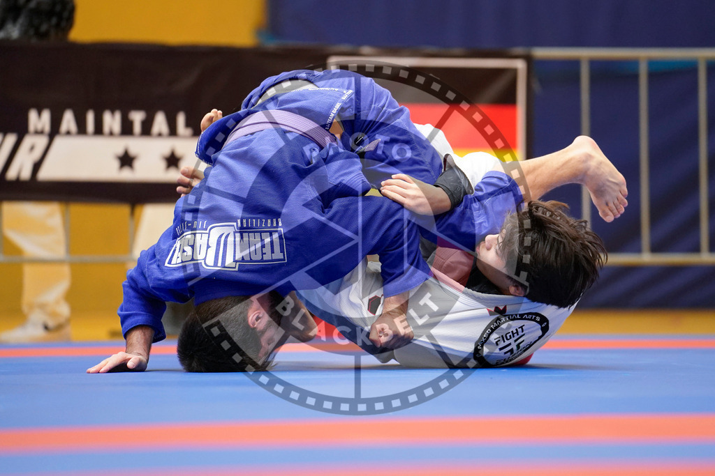20240203PBB06767 | Fighters compete during the Brazilian Jiu-Jitsu Championship of the AJP Tour in Maintal by Frankfurt am Main, Germany, on February 2, 2024.