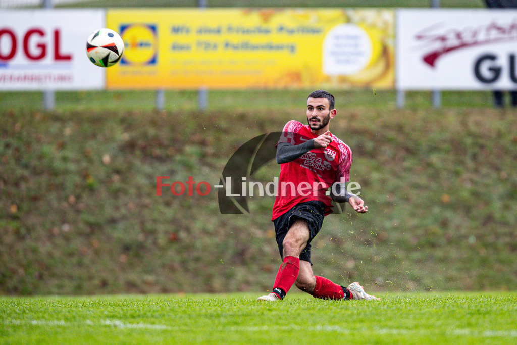 TSV Peißenberg gegen TSV Brunnthal | Fußball Kreisliga Herren Oberbayern Zugspitze Gruppe 1 2024/25, TSV Peißenberg gegen TSV Brunnthal, 20241003,Schuss Dennis MULAJ (TSV Peißenberg 9),2024-10-03 in Peißenberg (Sportpark Peißenberg), Dennis MULAJ (TSV Peißenberg 9)Copyright: WolfgangxLindner www.foto-lindner.de