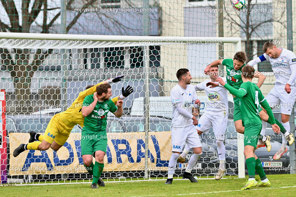 SAK vs. VST Völkermarkt | #99 Arian Rener SAK, #6 Lukas Ladinig VST Völkermarkt, #23 Zan Kumer SAK, #29 Andraz Zinic SAK, #4 Marius Leo Maierhofer VST Völkermarkt, SAK vs. VST Völkermarkt, SAK vs. VST Völkermarkt am 21.03.2026 in Klagenfurt (Sportpark Welzenegg), Austria, (Photo by Bernd Stefan)
