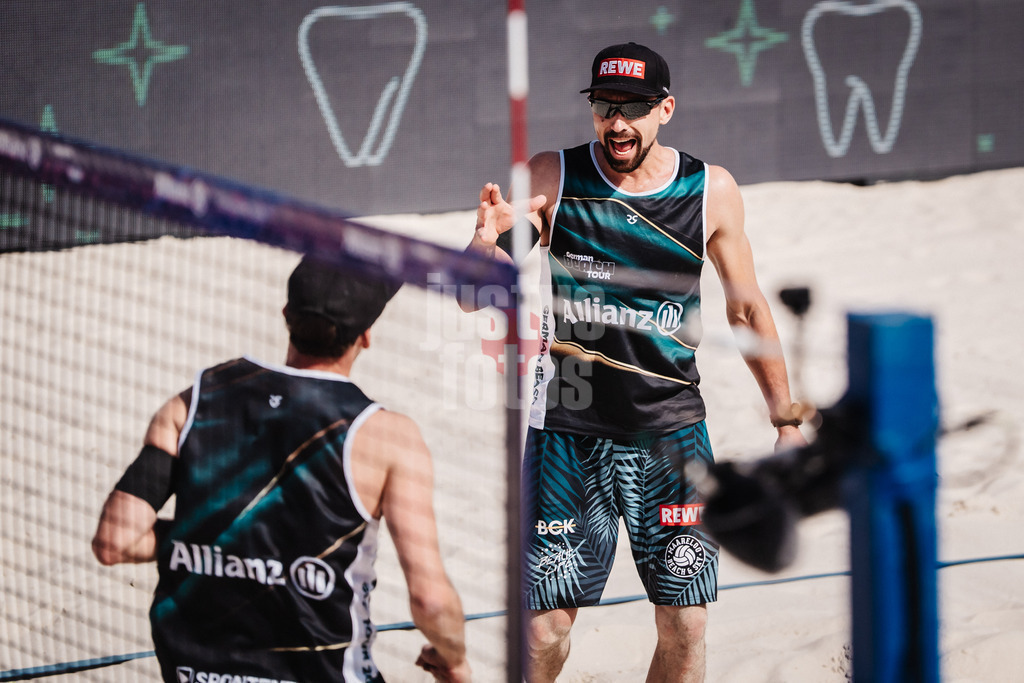 Beachvolleyball | Männer | Allianz German Beach Tour 2025 | Tourstop Bremen | 14.06.2025 | Jonathan Erdmann jubelt