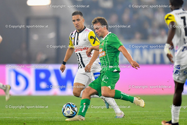 AUT, Admiral Bundesliga, LASK Linz vs SK Rapid Wien | 28.07.2023, Raiffeisen Arena Linz, AUT, Admiral Bundesliga, LASK Linz vs SK Rapid Wien, im Bild Branko Jovicic (Lask) vs Matthias Seidl (Rapid)


// Admiral Bundesliga Match between LASK Linz and SK Rapid Wien in Linz, Austria on 2023/07/28
