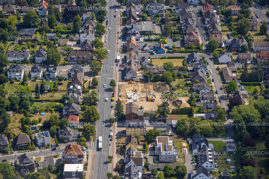Hamm250702153Uentrop | Luftbild, Baustelle mit Neubau an der Ostenallee 122 Höhe Fasanenstraße für neue Wohnungen, Kita und Bäckerei, Uentrop, Hamm, Ruhrgebiet, Nordrhein-Westfalen, Deutschland