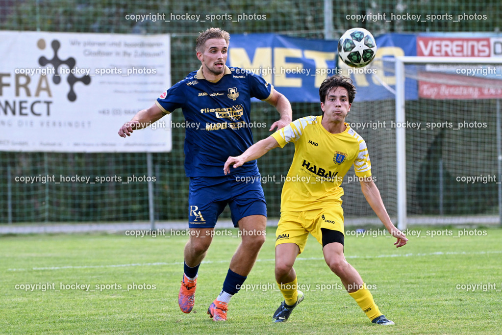 SV Malta vs. ATUS Velden | #99Luca Pollanz ATUS Velden, #9 Luca Christian Pertl SV Malta, SV Malta vs. ATUS Velden, SV Malta vs. ATUS Velden am 19.08.2025 in Malta (Sportplatz Malta), Austria, (Photo by Bernd Stefan)