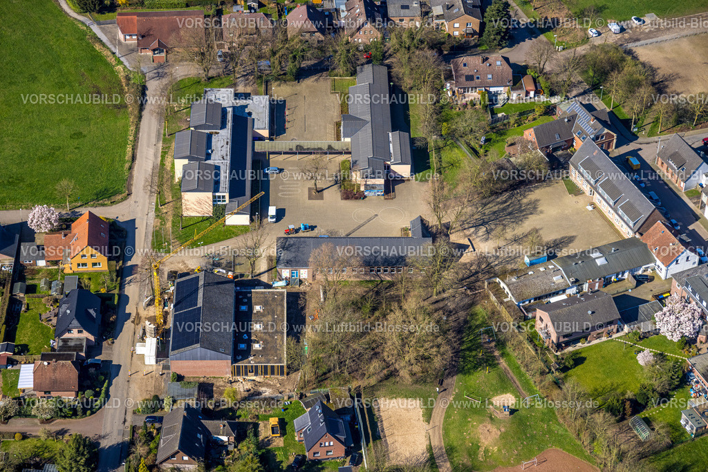 Rees240312274Haldern | Luftbild, Lindenschule Grundschule, Haldern, Rees, Nordrhein-Westfalen, Deutschland
