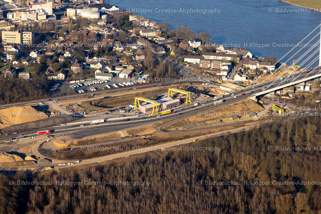 Luftbilder Duisburg-7420 | Luftbildfotografie Instandsetzung der Autobahnbrücke BAB A40 " - Realisiert mit Pictrs.com