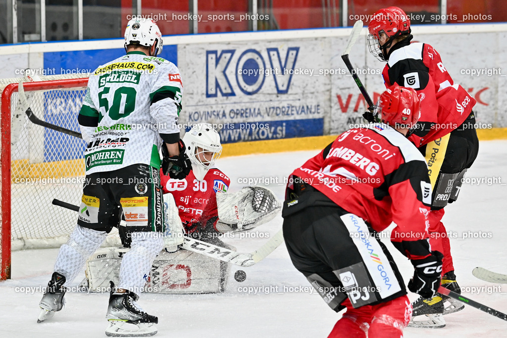 HDD Jesenice vs. EC Bregenzerwald 30.9.2022 | #50 Schlögl Richard, #30 Avsenik Urban
