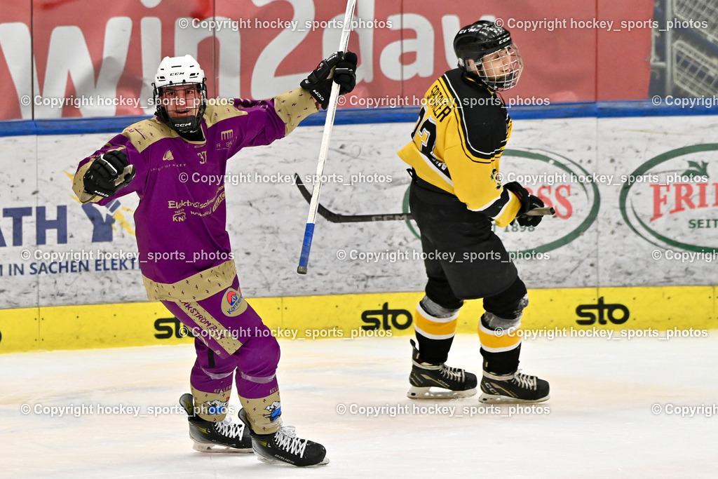 EC Kellerberg vs. EC Arnoldstein | #37 Pirker Luca EC Kellerberg, #33 Spitaler Martin EC Arnoldstein, EC Kellerberg vs. EC Arnoldstein, EC Kellerberg vs. EC Arnoldstein am 31.01.2025 in Villach (Stadthalle Villach), Austria, (Photo by Bernd Stefan)