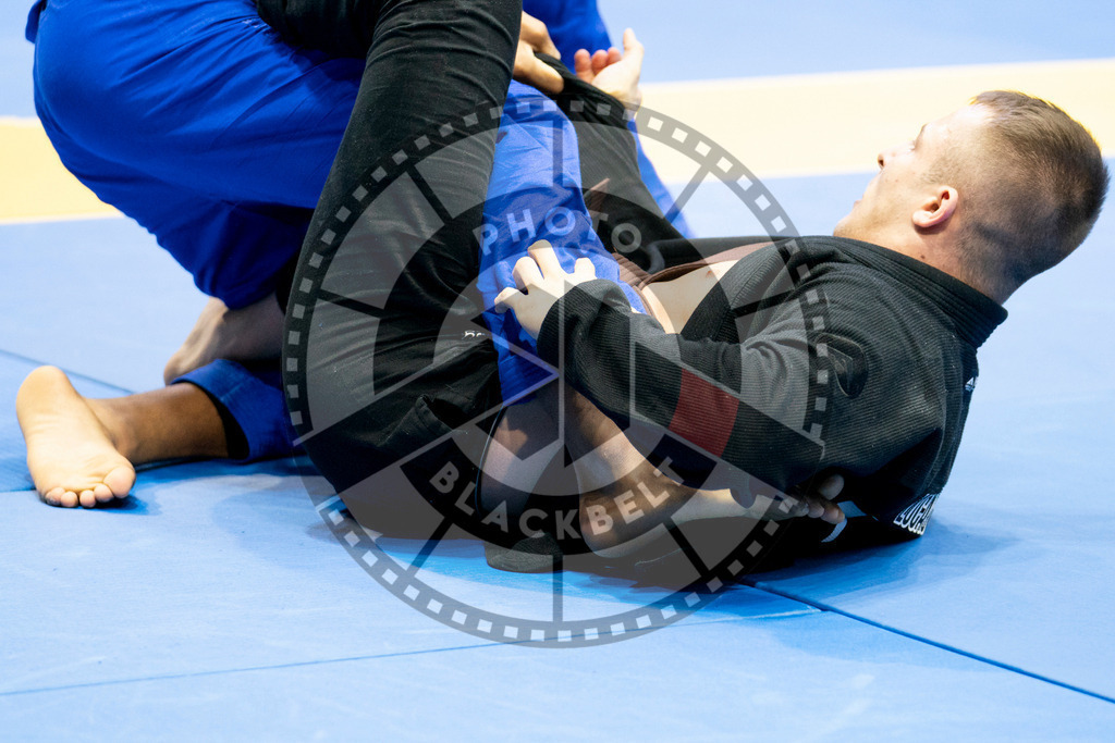 20240124PBB03150 | Fighters compete during the second day of the IBJJF European Championship in Paris, France, on January 24, 2024.