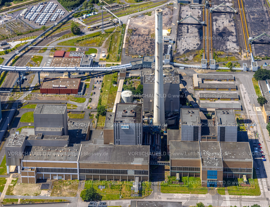 Hamm240707130 | RWE Kraftwerk Westfalen, Detailaufnahme mit Schornstein, Uentrop, Hamm, Ruhrgebiet, Nordrhein-Westfalen, Deutschland