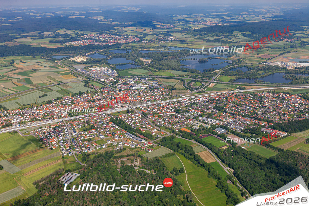 Das Luftbild der Stadt Breitengüßbach wurde 2019 vom Flugzeug heraus erstellt (keine Drohne) Aufnahmehöhe ca.400 Meter- hohe Auflösung- beste Druck-Qualität garantiert!