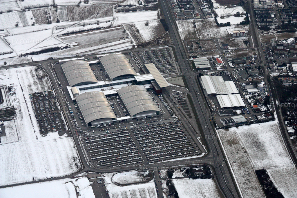 Luftbild: dm-arena, Neue Messe im Ortsteil Forchheim in Rheinstetten im Bundesland Baden-Württemberg in Deutschland. Foto: IMG_16985.jpg vom 15.02.2009 durch Werner Riehm/FLY-FOTO.de