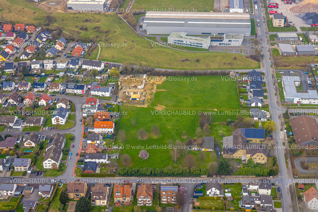 Werl240308261 | Luftbild, Wohngebiet mit Baugebiet Langenwiedenweg Ecke Hallenser Straße, Werl, Nordrhein-Westfalen, Deutschland