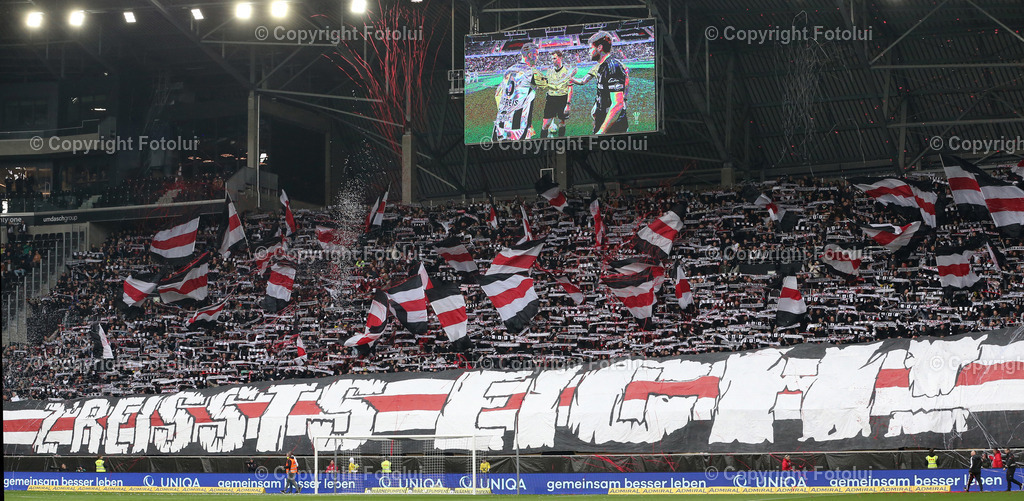 A_LUI_02042025_09 | SPORT FUSS OEFB-CUP HALBFINALE LASK -WAC 02.04.2025 IM BILD:DIE SCHWARZE WAND  (LASK) FOTO:FOTOLUI/MW