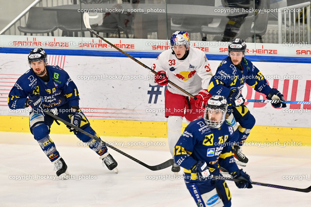 RED BULL HOCKEY JUNIORS vs. EK DIE ZELLER EISBÄREN | #19 Cuma Tyler EK DIE ZELLER EISBÄREN, #33 Kessler Nikita RED BULL HOCKEY JUNIORS, #10 Artner Fabio EK DIE ZELLER EISBÄREN, RED BULL HOCKEY JUNIORS vs. EK DIE ZELLER EISBÄREN, RED BULL HOCKEY JUNIORS vs. EK DIE ZELLER EISBÄREN am 14.01.2025 in Salzburg (Eisarena Salzburg), Austria, (Photo by Bernd Stefan)