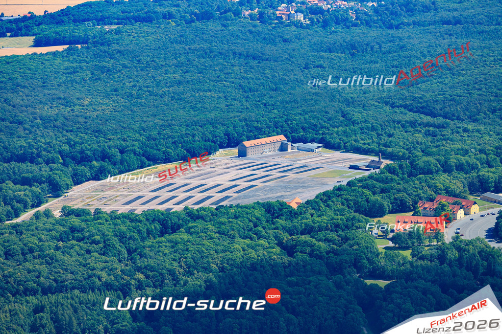 Die Luftaufnahme Gedenkstaette-buchenwald - Weimar wurde vom UL-Flugzeug (keine Drohne) aus fotografiert.Hohe Druck- Auflösung-die Geschenkidee!