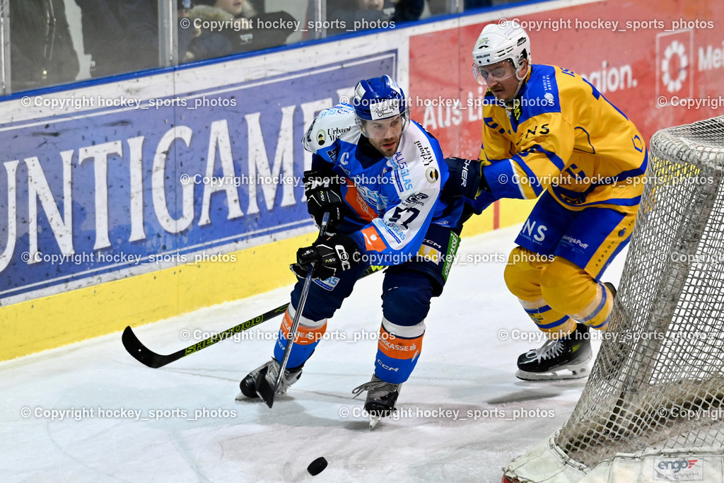 ESC SPARKASSE STEINDORF vs. EHC Althofen | #18 Isopp Maximilian Oliver EHC Althofen, #57 Wilfan Franz ESC Steindorf, ESC SPARKASSE STEINDORF vs. EHC Althofen, ESC SPARKASSE STEINDORF vs. EHC Althofen am 06.03.2026 in Steindorf (Ossiachersee Halle), Austria, (Photo by Bernd Stefan)