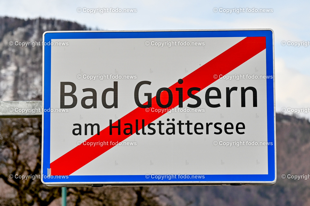 Bad Goisern_ 13.01.2023-46 | 13.01.2023, Bad Goisern, AUT, Bad Goisern, im Bild Ortstafel, Ortschild, Ortsende, Tafel, Schild